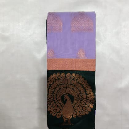 Silk Cotton Saree with Blouse - Lavender