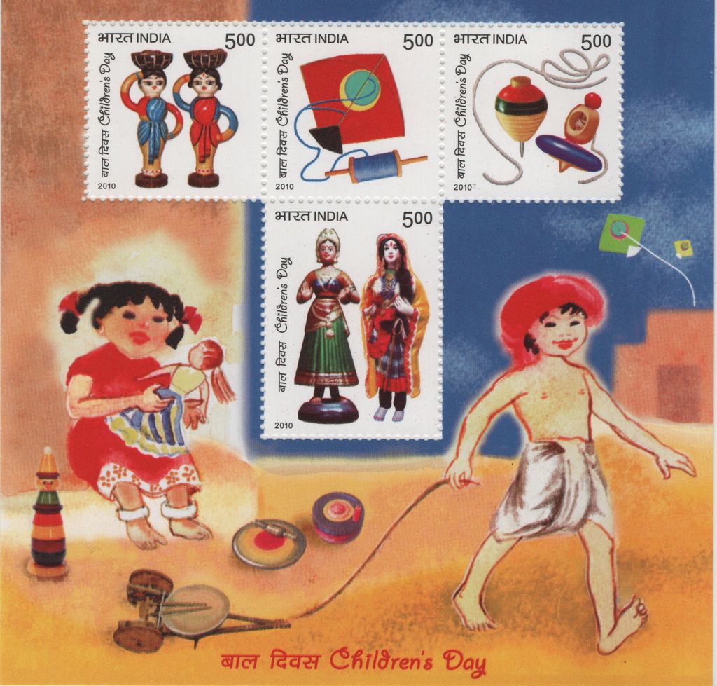 Shobhaphila's 2010 Children's Day Indian Miniature Sheet Stamps ( 14th Nov 2010)