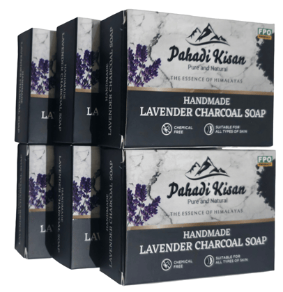 Lavender Charcoal Soap (Pack of 6)