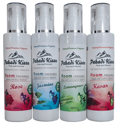Room Freshner Combo (1 Rose, 1 Kesar, 1 Jasmine, 1 Lemongrass)