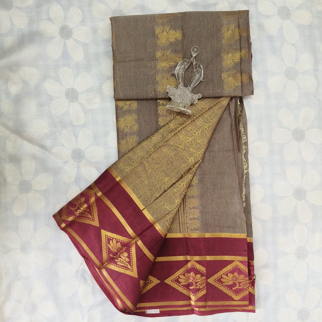 Silk Cotton Saree with Blouse