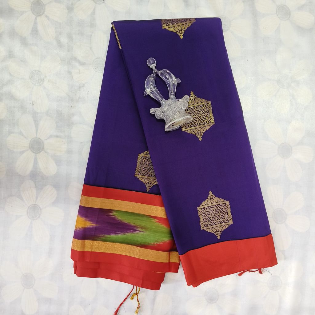 Soft Silk Saree with Blouse - Violet