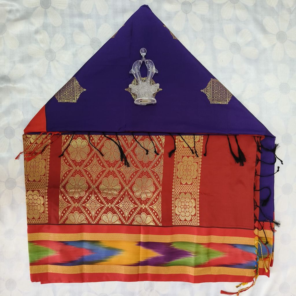 Soft Silk Saree with Blouse - Violet