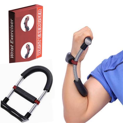 Qawvler Wrist Exerciser Foreaem Strengthener, Adjustable Spring Resistance Comfortable Grip Home Gym Workout For Unisex Black (Pack of 1)