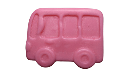 Handmade Baby Soap – Fun Pink Bus Shape for Kids