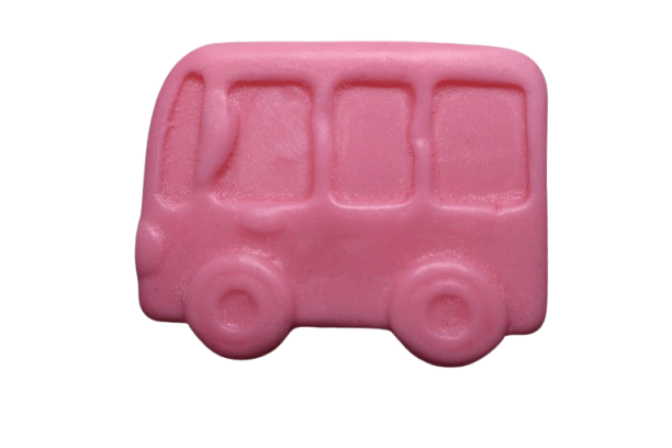 Handmade Baby Soap – Fun Pink Bus Shape for Kids