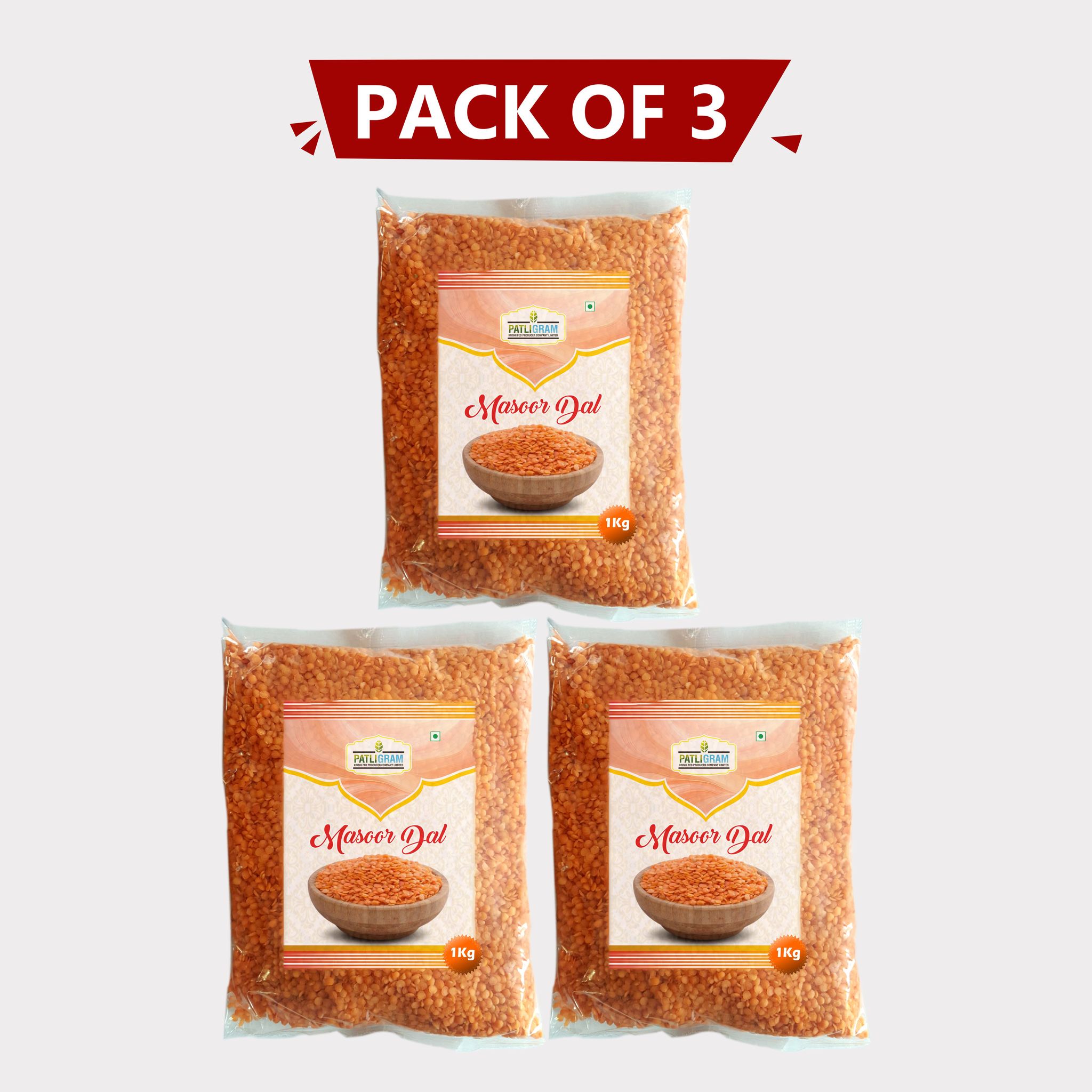 Masoor Dal (Pack of 3)