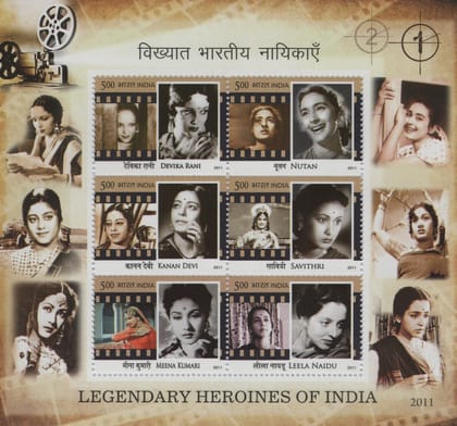 Shobhaphila's Indian Miniature Sheet -Legendary Heroines of India ( 13th Feb 2011)