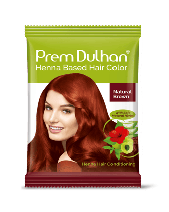 Prem Dulhan Burgundy Red Henna Based Hair Color, 10 g