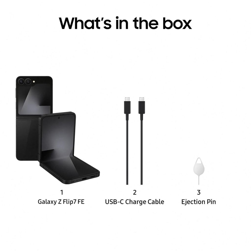 Samsung Galaxy Z Flip7 FE 5G  (Black, 8GB RAM, 256GB Storage)