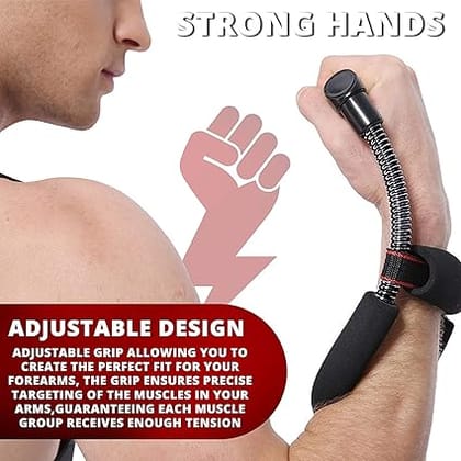 Wrist and Forearm Strengthener Exercise Equipment, Adjustable Hand Grip Trainer for Strength and Flexibility (Set of 1 Black)