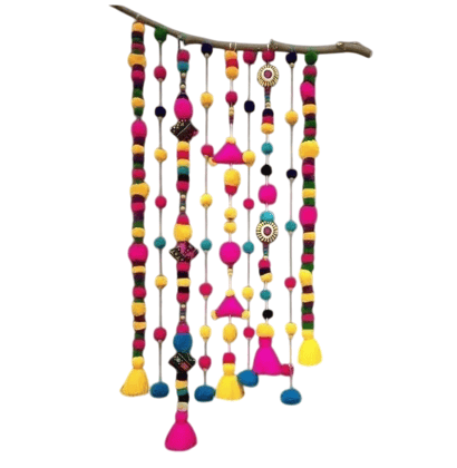Handmade Woolen Pom-Pom Wall Hanging