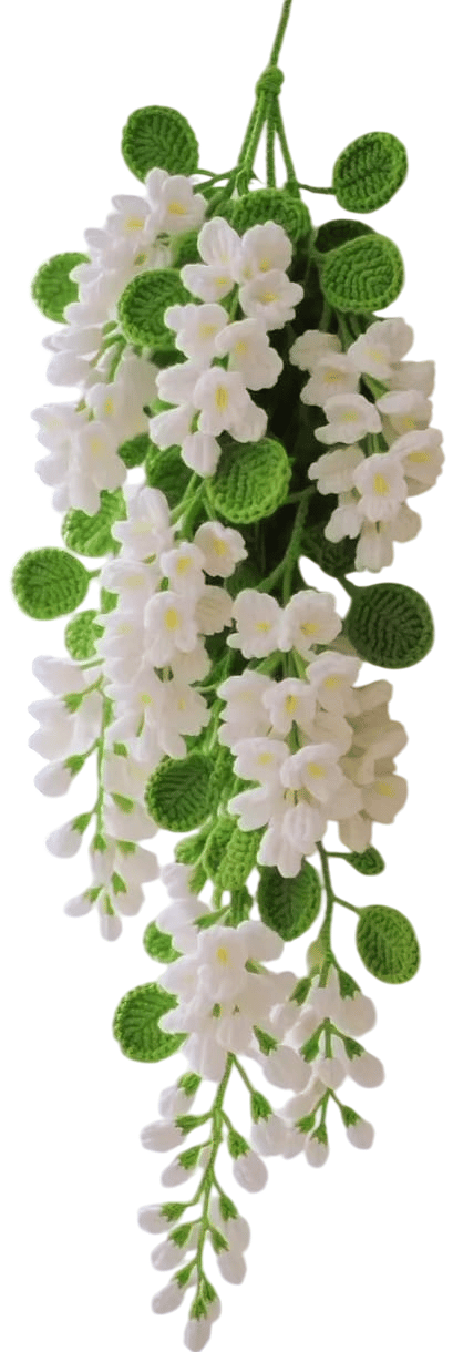 Handmade Crochet Hanging Wisteria Flower Garland