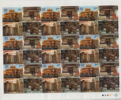 Shobhaphila's Indian Se-Tenant Sheet - Heritage Monuments Stamp ( 28th Jan 2009)