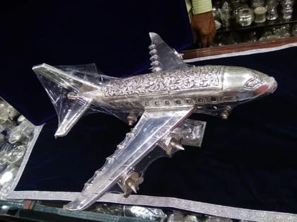 Nandighosh Silver Art Pure Silver Airplane Nandighosh Silver Art Pure Silver Airplane