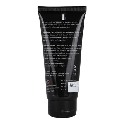 Mxofere Orange Charcoal Peel Off Mask - Deep Cleansing & Whitening