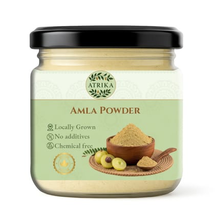 Atrika Pure Amla Powder for Hair Growth, Skin Glow & Immunity | 200g | Natural & Chemical-Free
