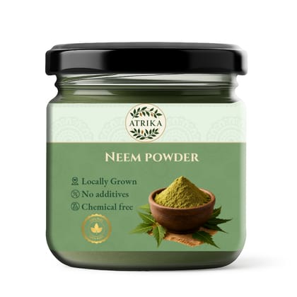 Atrika Neem Powder | For Acne, Dandruff, Detox | 100g | Pure Ayurvedic Leaf Powder Atrika Neem Powder | For Acne, Dandruff, Detox | 100g | Pure Ayurvedic Leaf Powder