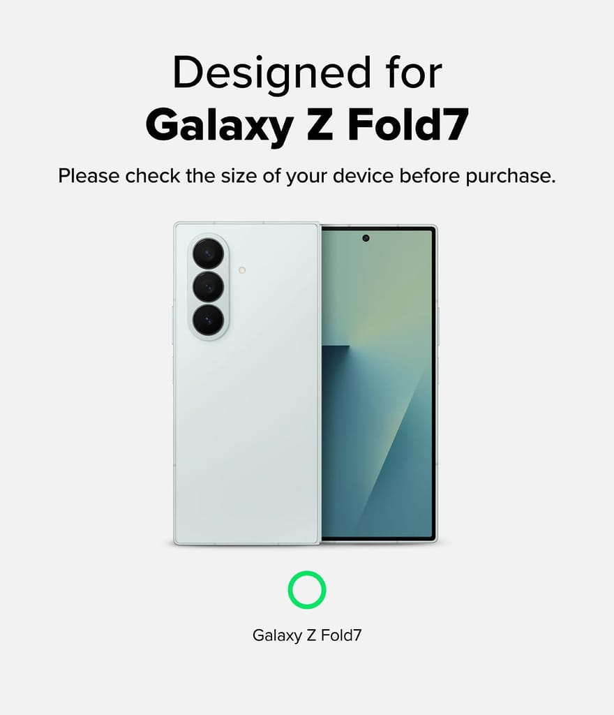 Samsung Galaxy Z Fold 7  Transparent Protective Back Cover