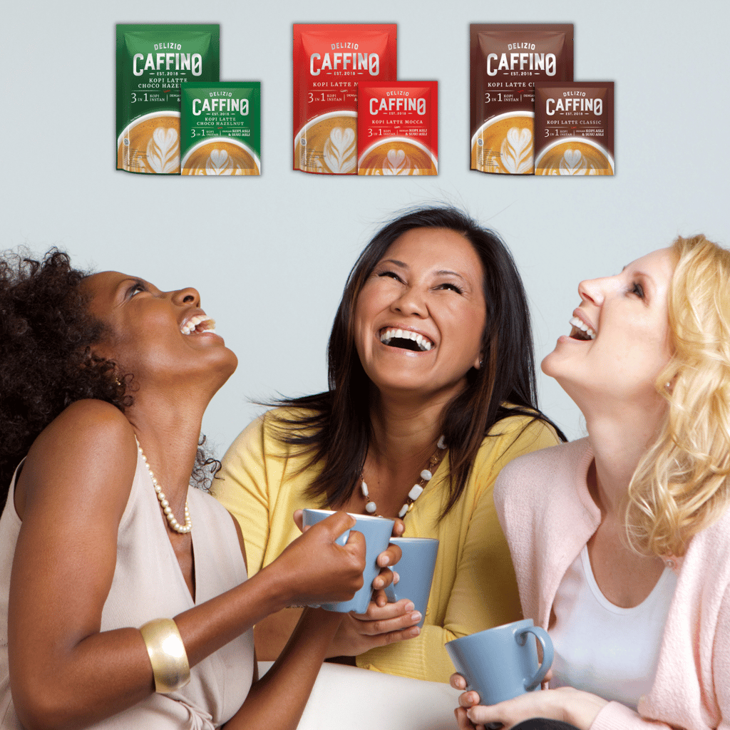 CAFFINO Cappuccino Hazelnut Coffee with Real Milk & Real Coffee, 200g Pack (10 Sachet X 20g), Instant Coffee, The Product of Indonesia (Imported)