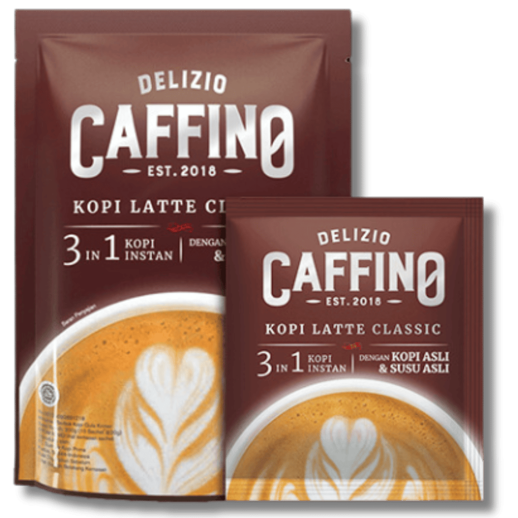 CAFFINO Cappuccino Classic Coffee with Real Milk & Real Coffee, 200g Pack (10 Sachet X 20g), Instant Coffee, The Product of Indonesia (Imported)