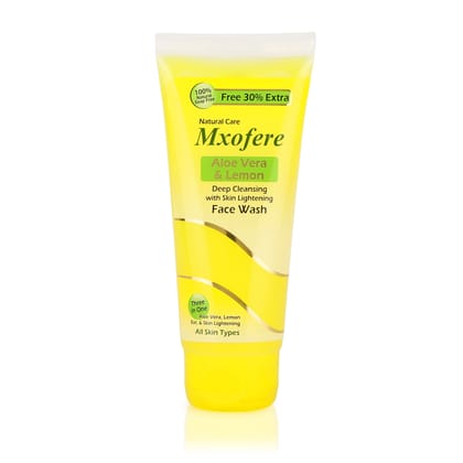 Mxofere Aloe Vera & Lemon Face Wash - Deep Cleansing & Skin Lightening