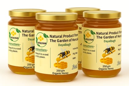 Atulyam Raw Organic Honey – 100% Pure & Natural Goodness from the Hive ( Pack of 4 ) - 1kg