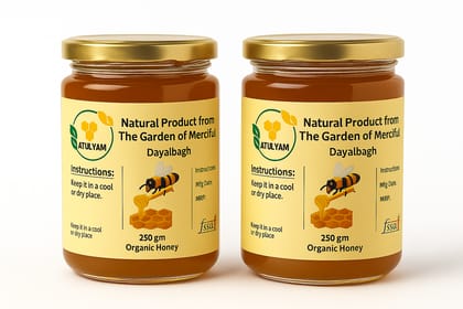 Atulyam Raw Organic Honey – 100% Pure & Natural Goodness from the Hive ( Pack of two ) - 500g