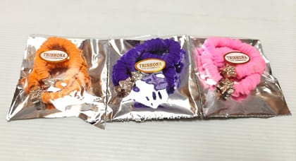 Orange Star Embellished Hair Ties - Stylish & Chic Hair Accessories