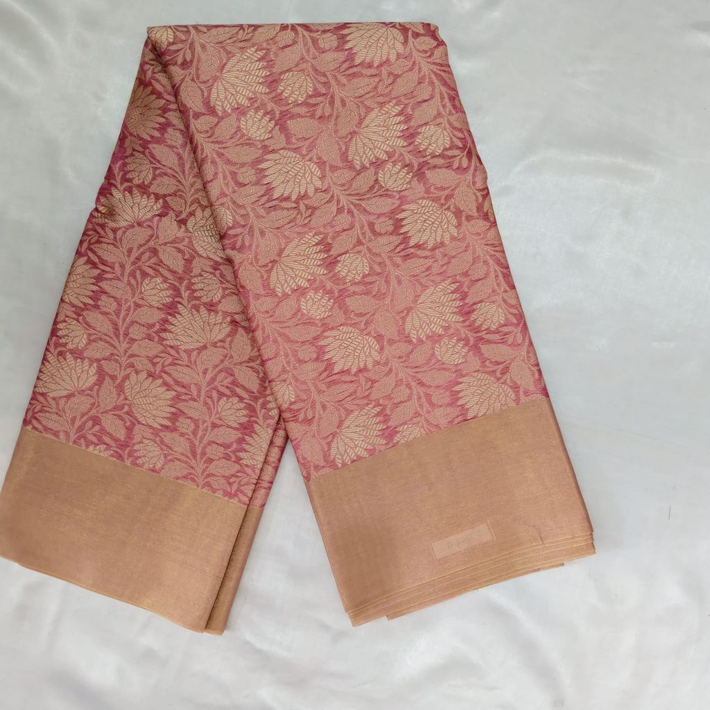 Bridal Tissue Cotton Saree with Blouse