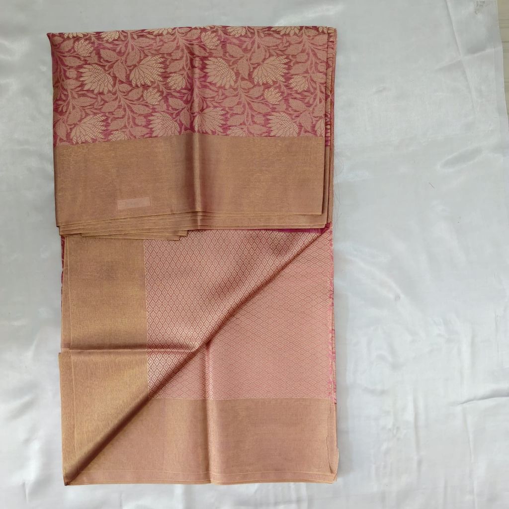 Bridal Tissue Cotton Saree with Blouse