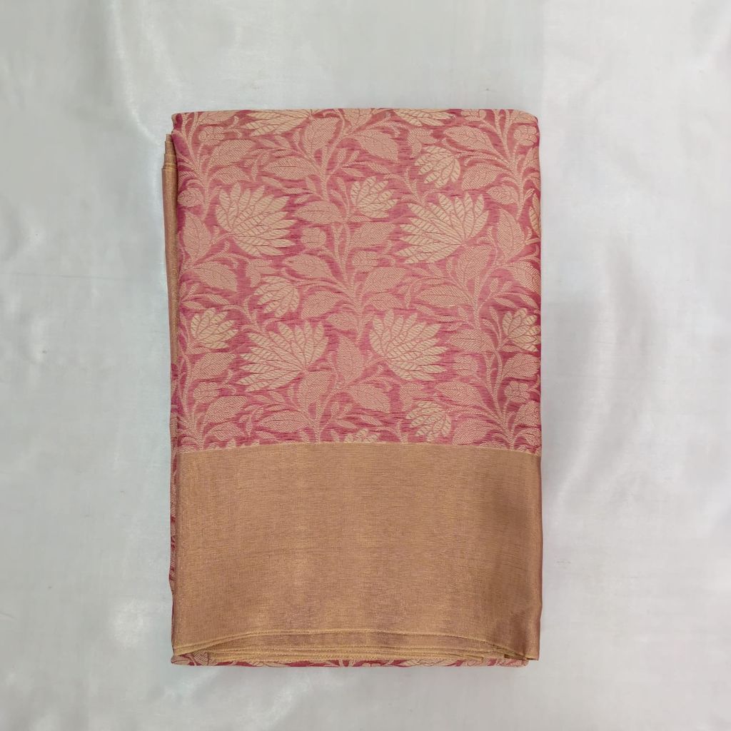 Bridal Tissue Cotton Saree with Blouse