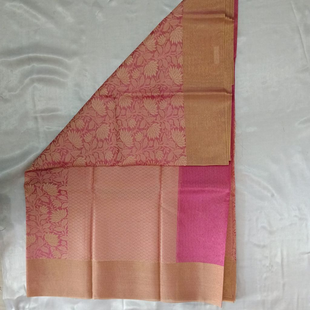 Bridal Tissue Cotton Saree with Blouse