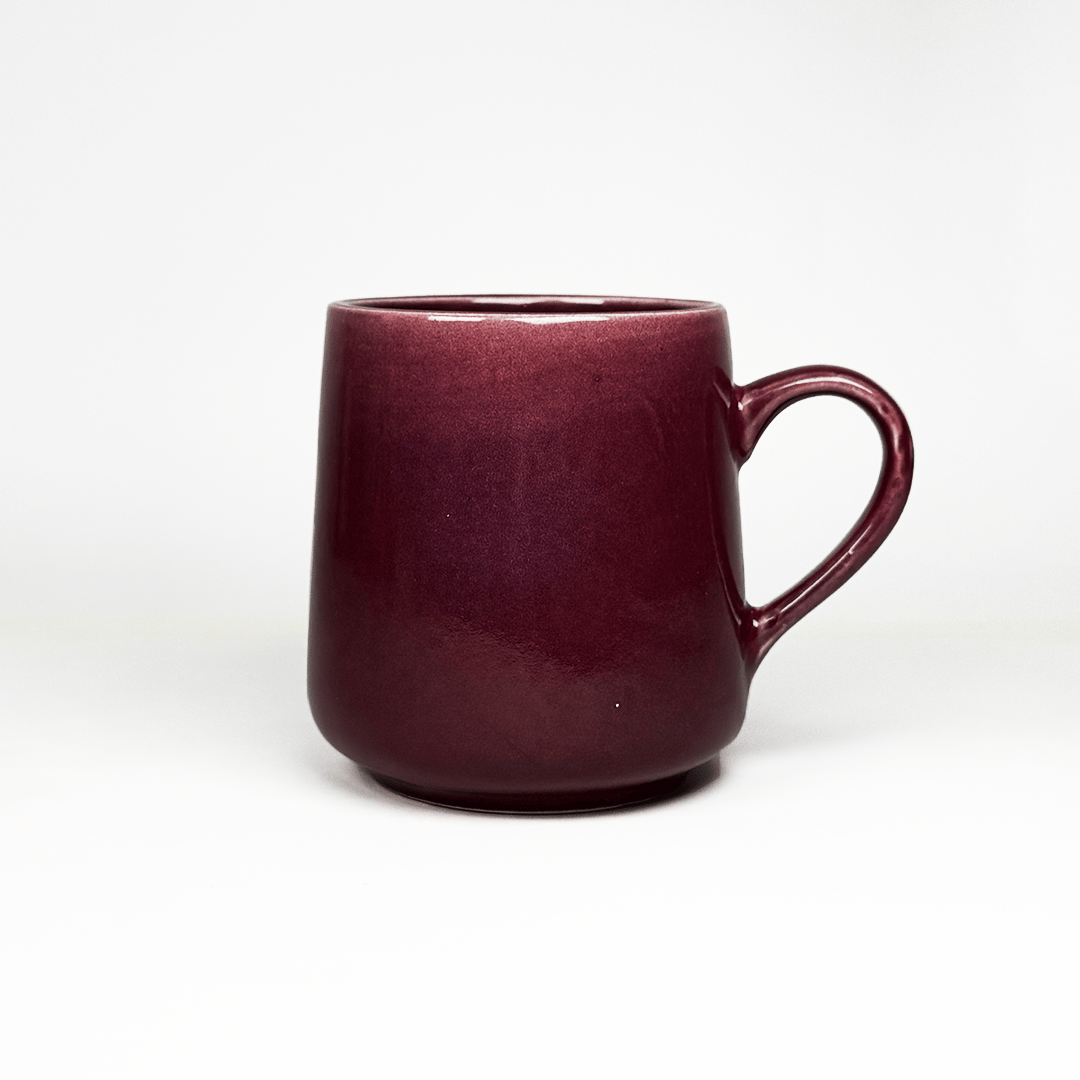 Heritales Dark Merlot Ceramic Mug for Coffee, Milk & Tea Lovers – 350 ML | Handcrafted in India |Vegan, Bone China-Free | Microwave, Dishwasher & Freezer Safe | Premium Artisanal Mug–  Set of 1