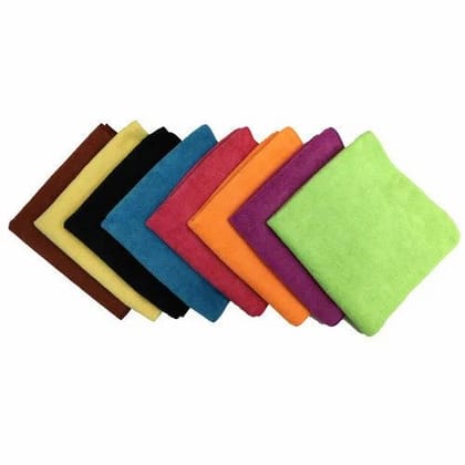 Multicolor Microfiber Cleaning Cloths - Reusable & Absorbent Set