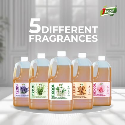 7Fresh Exool Perfumed Phenyl Concentrate Liquid 1 Ltr (MAKES 30 LITTER OF THICK WHITE PHENYL) Floor Cleaner,Pine Based,Long Lasting,Faster Dilution,Phenyl Essence