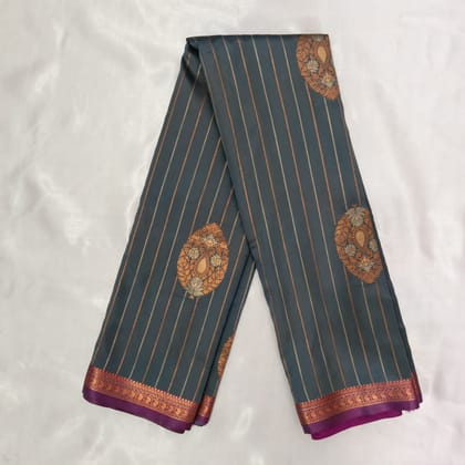Vairaoosi Soft Silk Saree with Blouse - Grey