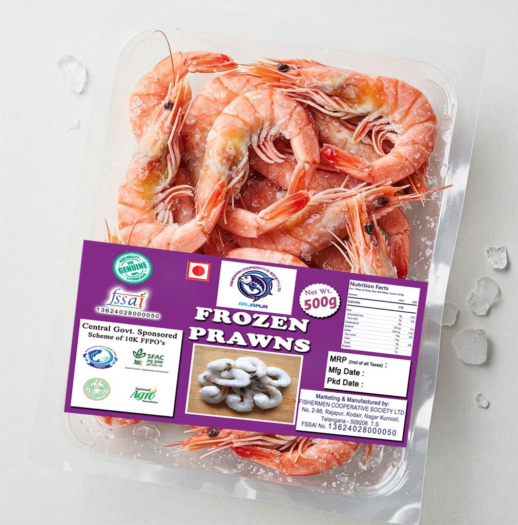 FROZEN PRAWNS - Premium Quality, 500g