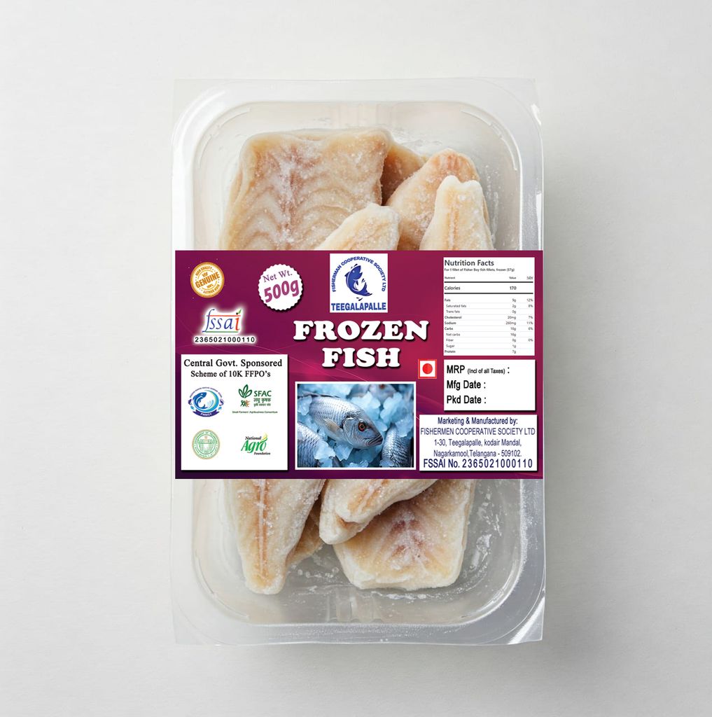 Teegalapalle Frozen Fish - Premium Quality, 500g