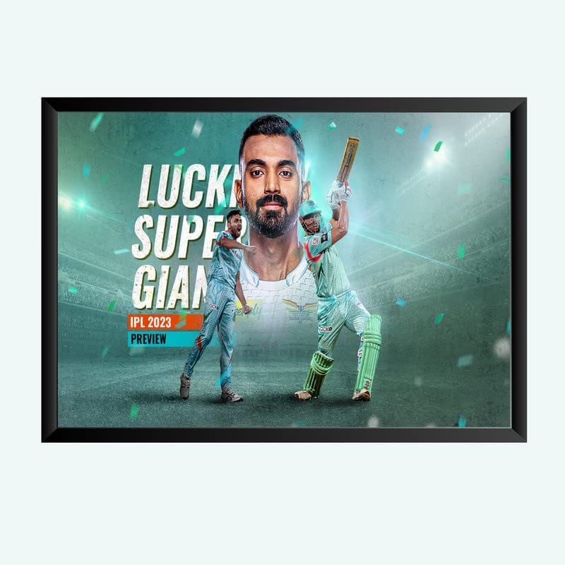 Nokkes Cricket IPL Virat kholi RCB Royal Challangers Team Photo Frame 8X12 Inch Size Photo Frame Photo Home Office_msd1
