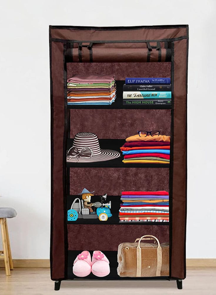 PHILOSHOP Portable Fabric Closet Wardrobe Clothes Storage Organizer