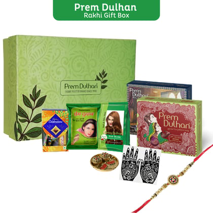 Prem Dulhan Rakhi Gift Set | Rakhi, Mehendi, Chocolates & Roli Chawal | Raksha Bandhan Gift for Sister