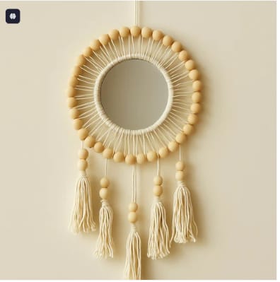 Bohemian Beaded Dreamcatcher Mirror - Wall Decor