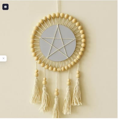 Bohemian Beaded Dreamcatcher Mirror - Wall Decor