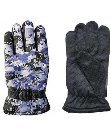 PENYAN Winter Bike Gloves Army Print For Men Bike Riding Hand Gloves, Pack of 1 Pair