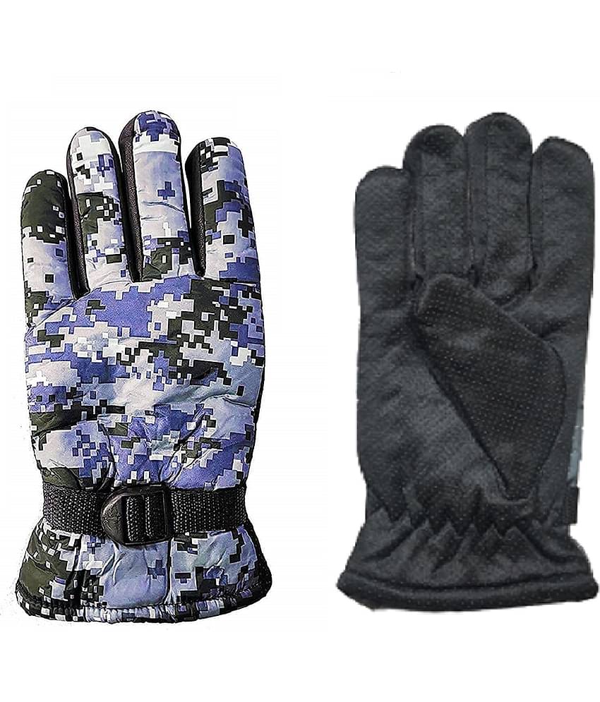 PENYAN Winter Bike Gloves Army Print For Men Bike Riding Hand Gloves, Pack of 1 Pair