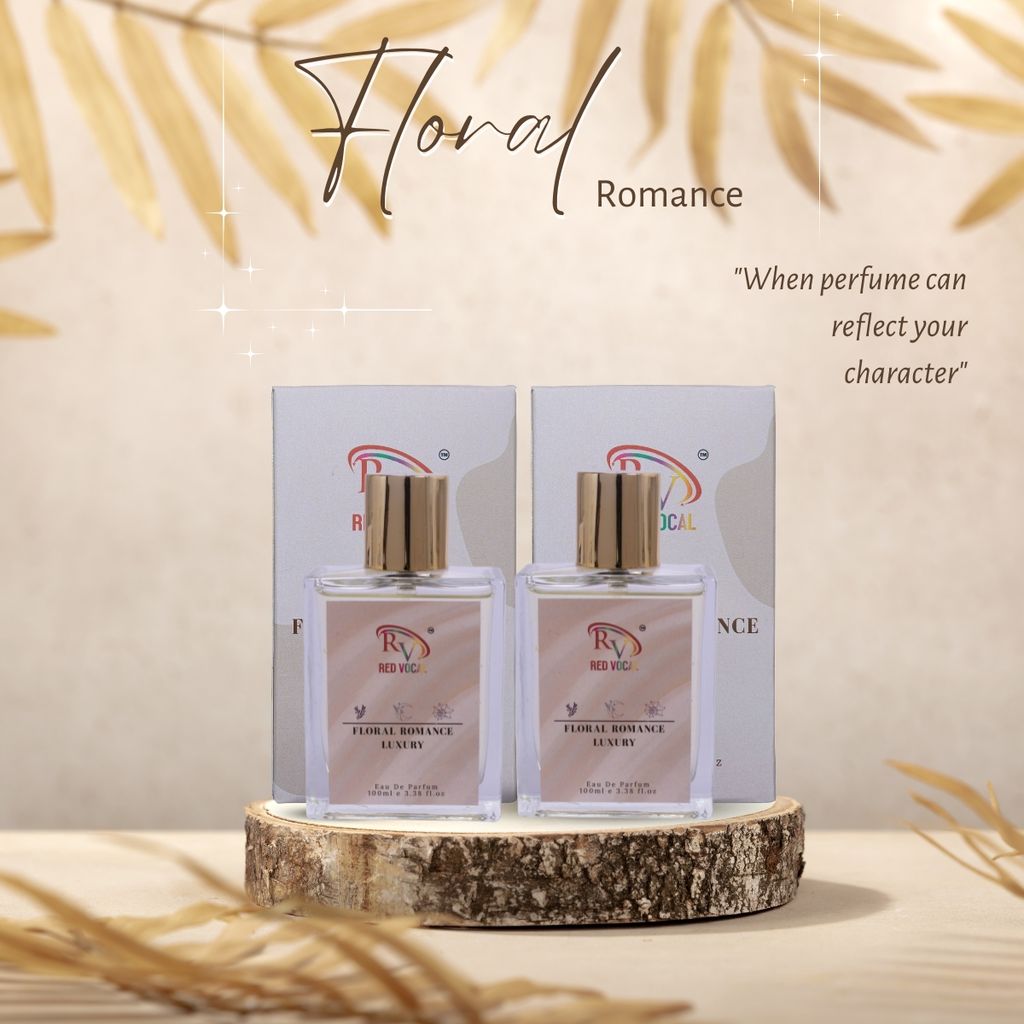 Red Vocal Floral Romance Luxury (Women) with White Oud Luxury (Unisex) 100ml Perfume Spray Set of – 2 (100mlx2)