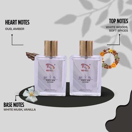 Red Vocal White Oud Luxury Eau De Parfum 100ml For Unisex Buy Set of 2 (100mlx2)