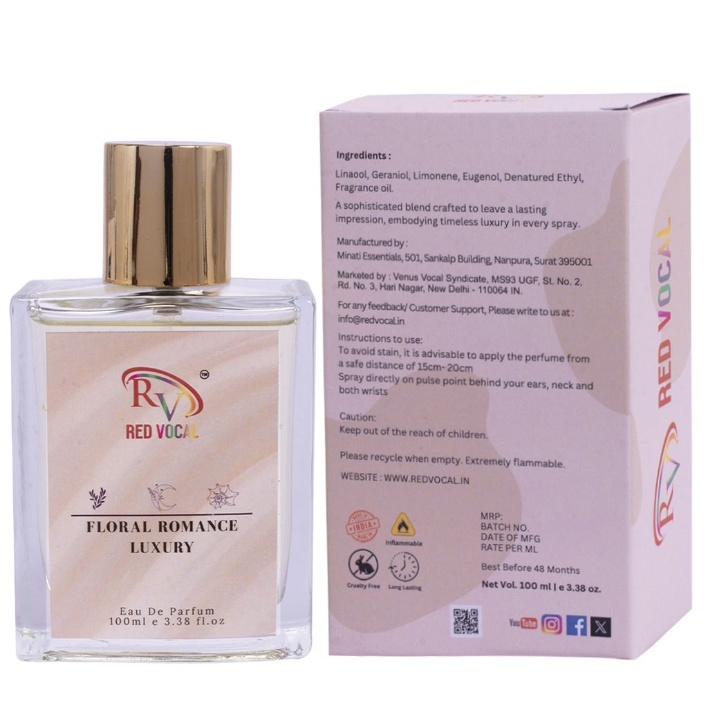 Red Vocal Wild Rock Premium (Men) with White Oud Luxury (Unisex) 100ml Perfume Spray Combo – 2 x 100ml