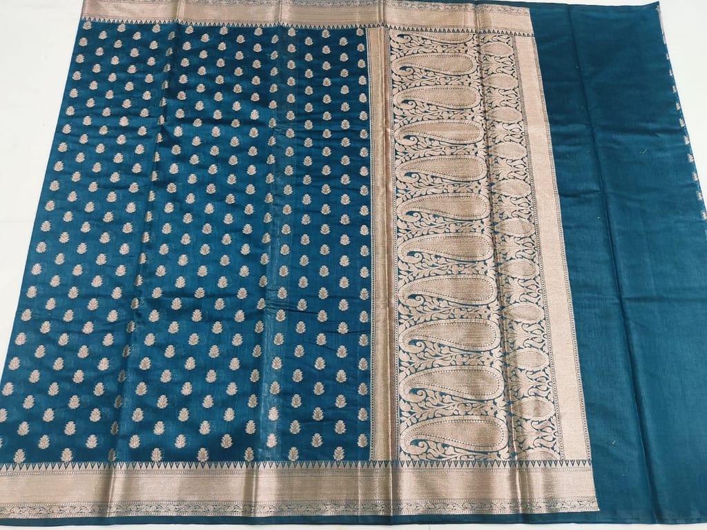 pure chiniya silk saree with zari borders - Sarees | Buy online on ZillyBuy